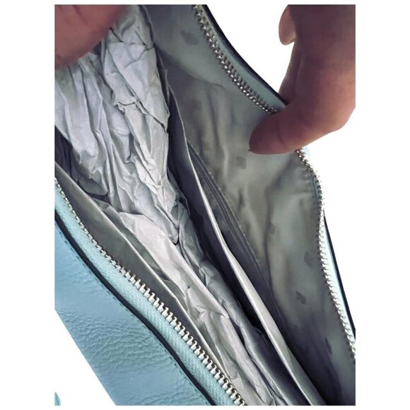 Kate Spade Womens Sky Blue Pebbled Leather Weston Large Shoulder Hobo Bag New - Picture 7 of 15